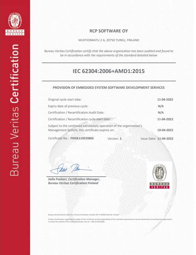 RCPSW IEC 62304